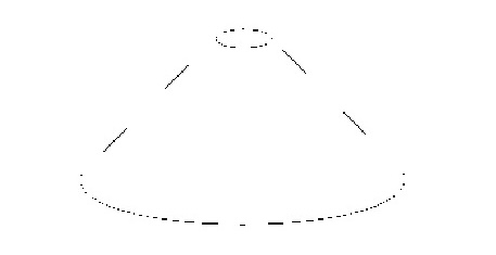 Outline of a vertical bottle